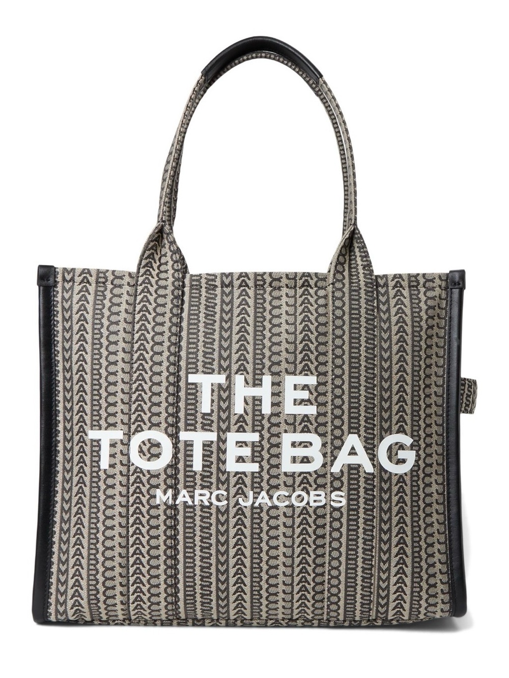 Marc Jacobs Black and White Logo Jacquard Tote - Picture 7 of 10